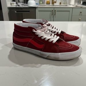 Vans sk8 mid red men’s size 10.5